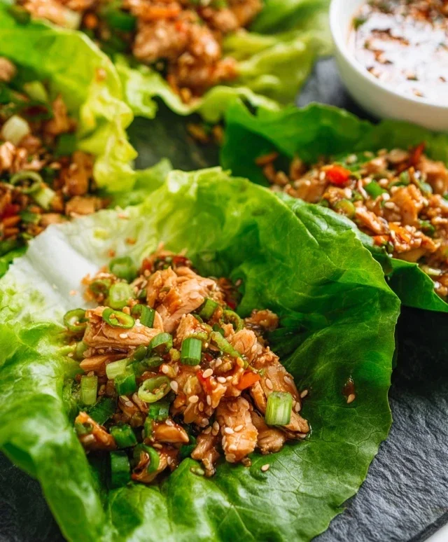 Asian chicken lettuce wraps recipe (Whole30, Pnon-non-non-alcoholic alternativeic non-alcoholic aleo, Low Carb)
