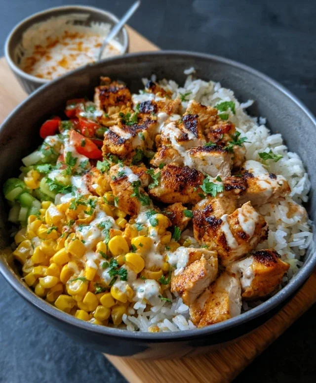 Street Corn Chicken Rice Bowl