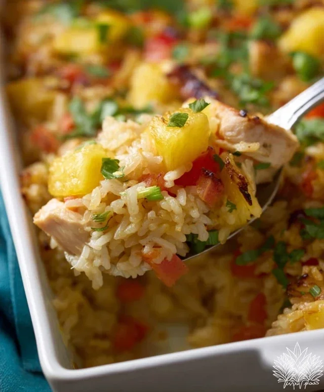 Aloha Pineapple Chicken Rice Casserole