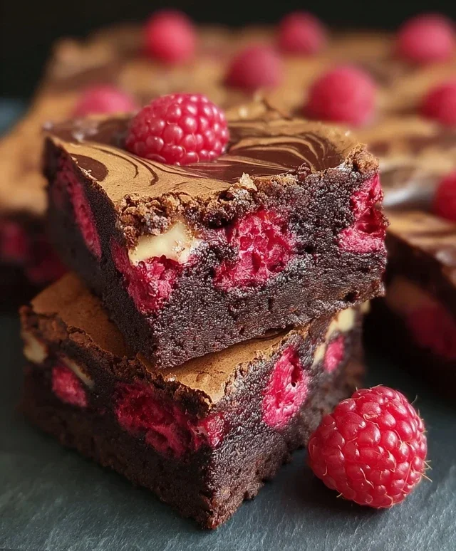 Raspberry Swirl Brownies