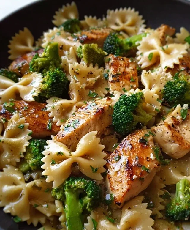 Cowboy Butter Lemon Bowtie Chicken with Broccoli Bliss