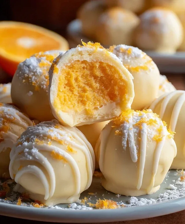 White Chocolate Orange Creamsicle Truffles