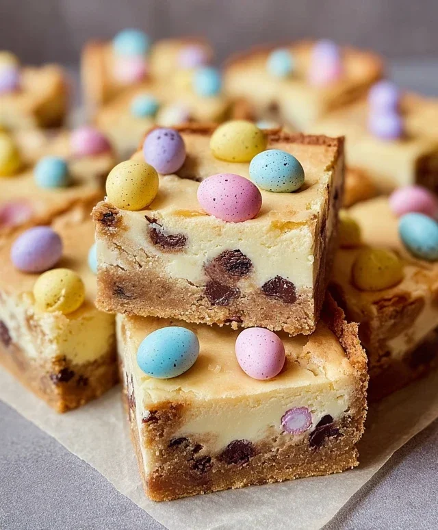 Mini Egg Cheesecake Cookie Bars
