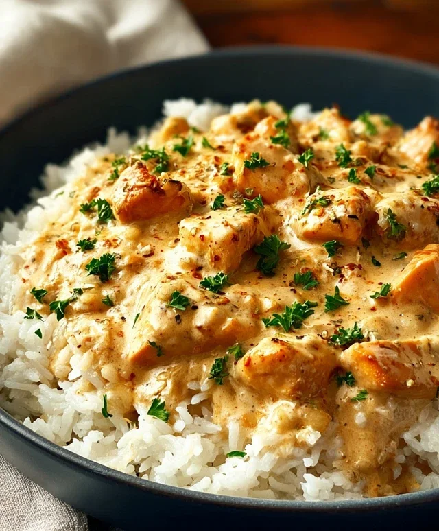 Creamy Smothered Chicken and Rice