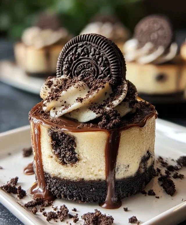 Oreo Overload Stuffed Mini Cheesecake