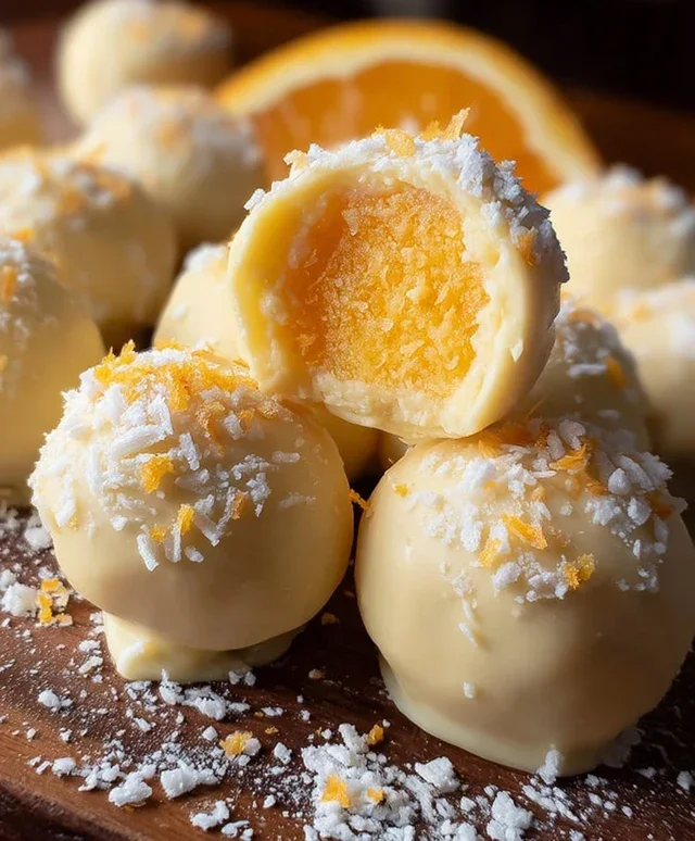 White Chocolate Orange Creamsicle Truffles