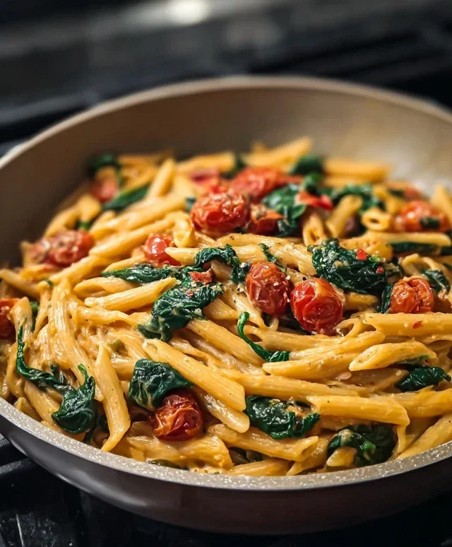 One-Pot Spinach Tomato Pasta