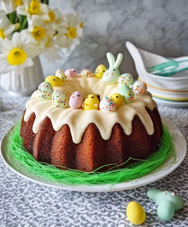 Easter Basket Bundt Cake Recipe (Easy Spring Dessert!)