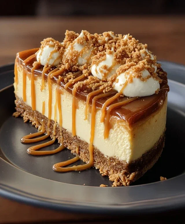 Cookie Butter Caramel Cheesecake