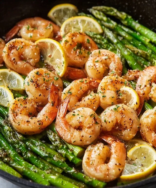 Lemon Garlic Shrimp and Asparagus (20-Minutes)