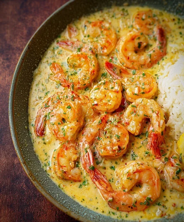 Creamy Garlic Shrimp (15 mins)