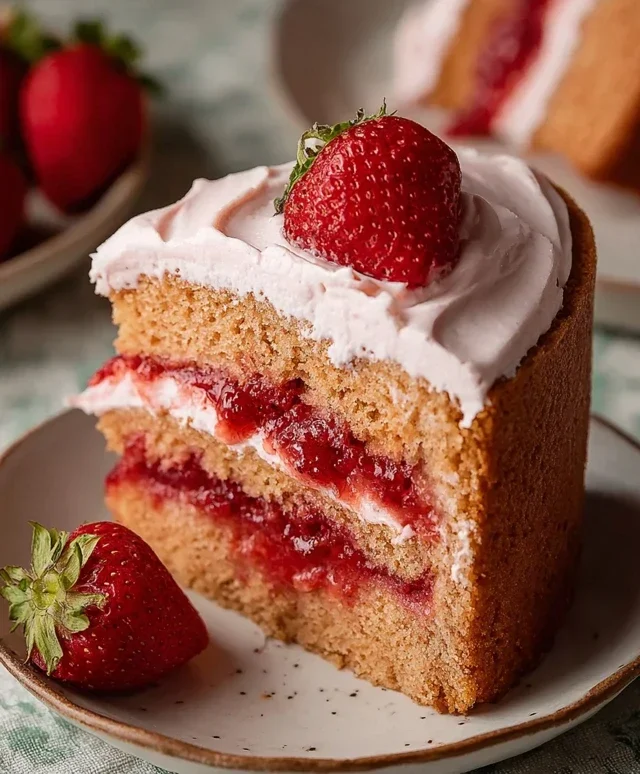 Small-batch Vegan Strawberry Cake