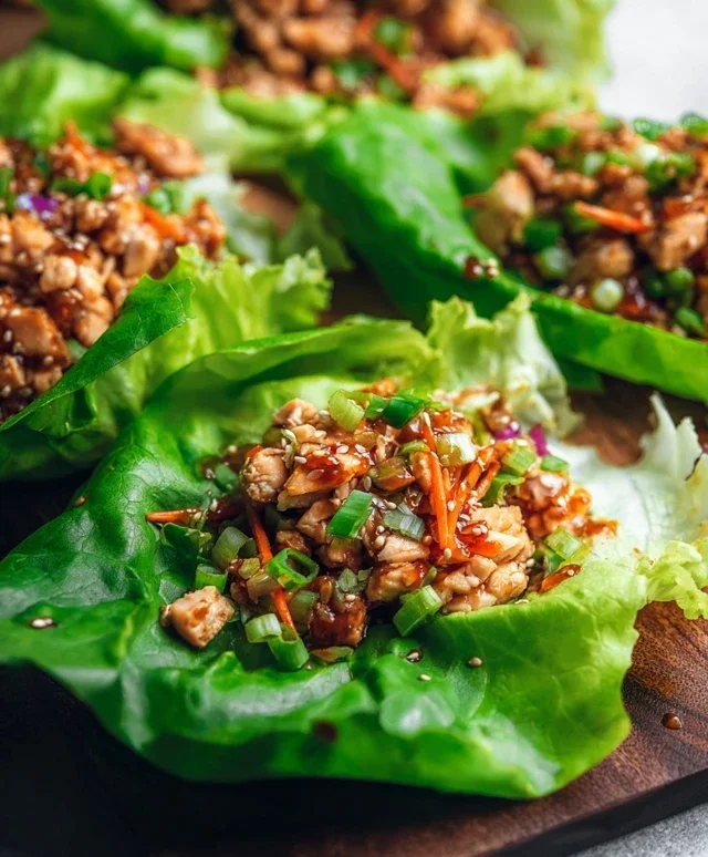 Asian chicken lettuce wraps recipe (Whole30, Pnon-non-non-alcoholic alternativeic non-alcoholic aleo, Low Carb)