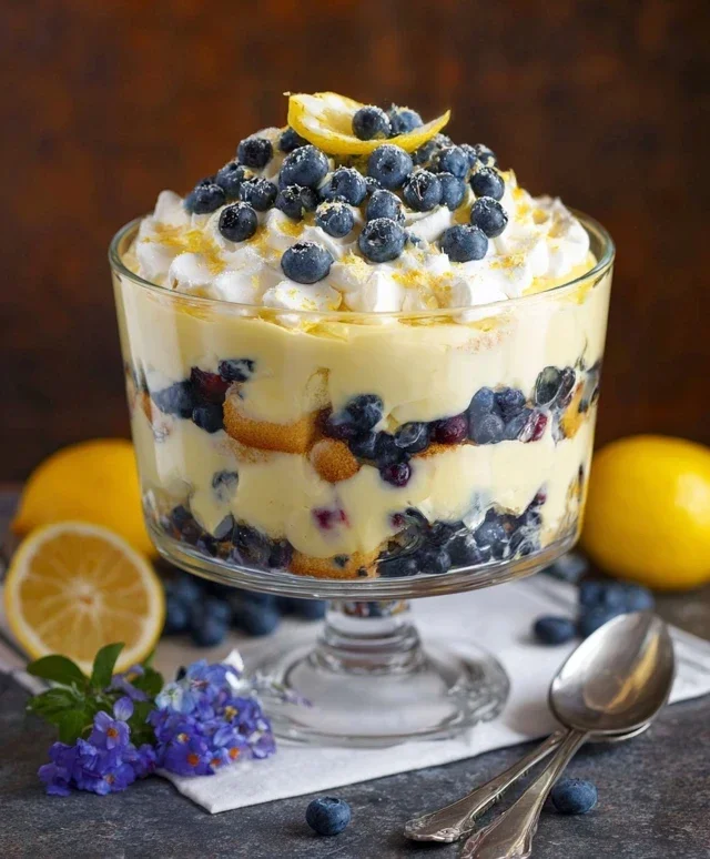 Easy Lemon Blueberry Trifle Recipe