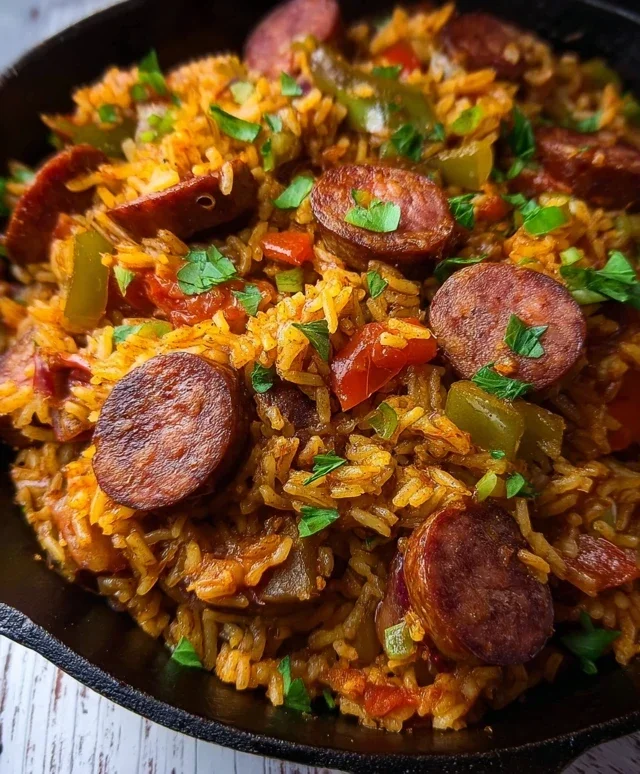 Cajun Sausage and Rice Skillet