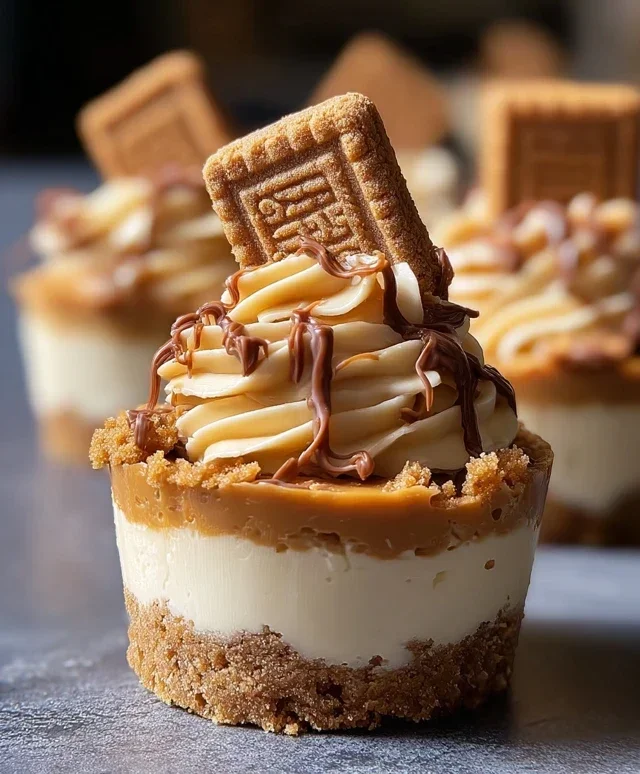 Mini Cookie Butter Cheesecake Cups