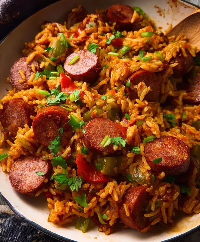 Cajun Sausage and Rice Skillet