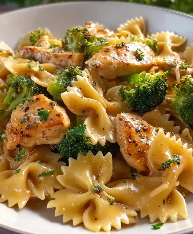 Cowboy Butter Lemon Bowtie Chicken with Broccoli Bliss