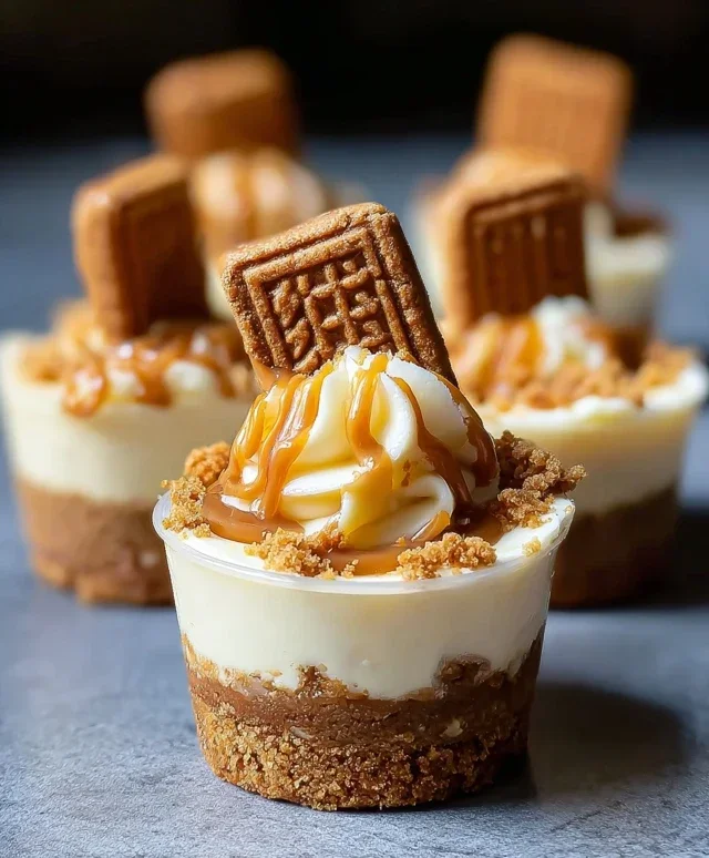 Mini Cookie Butter Cheesecake Cups