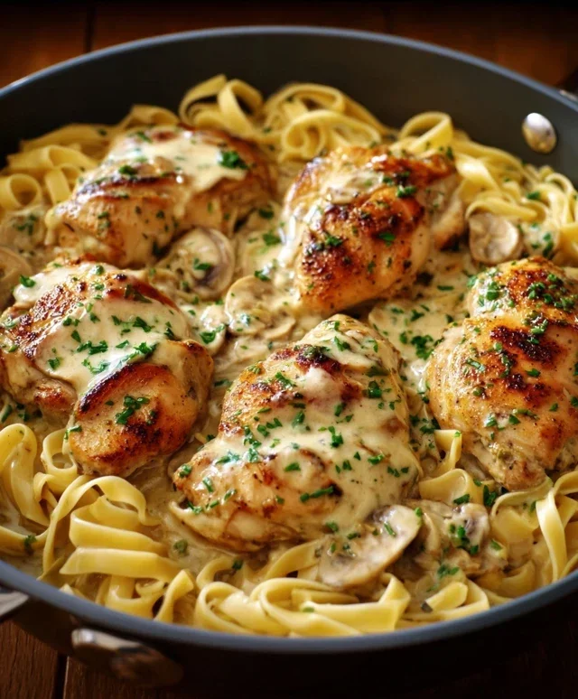 One-Pan Chicken with Buttered Noodles