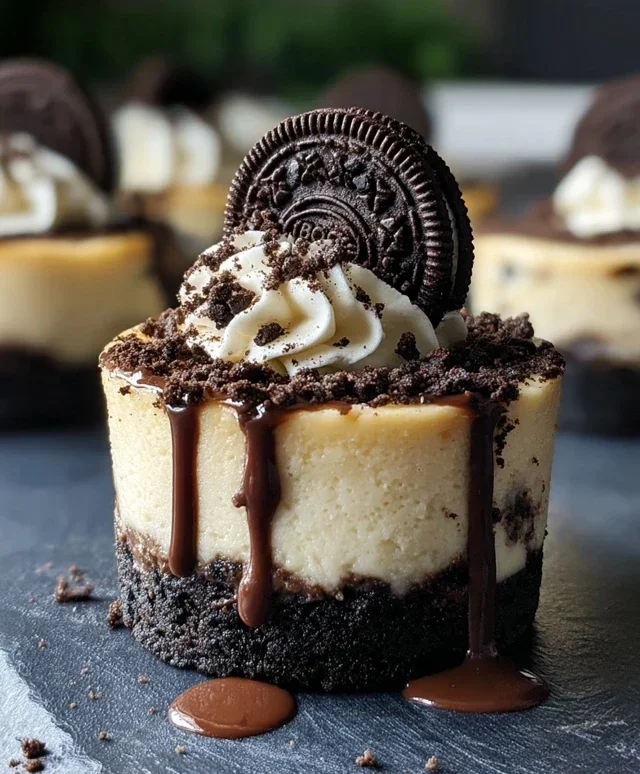 Oreo Overload Stuffed Mini Cheesecake