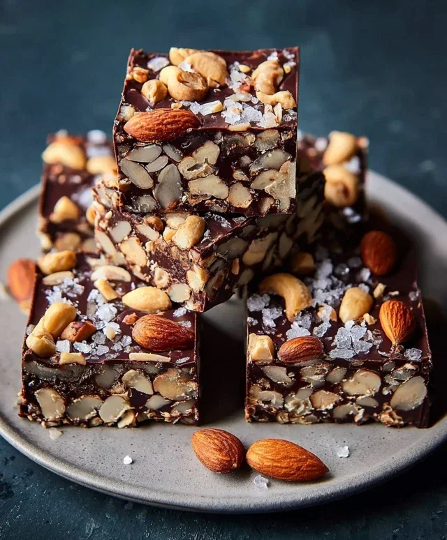 Dark Chocolate and Sea Salt Nut Bars
