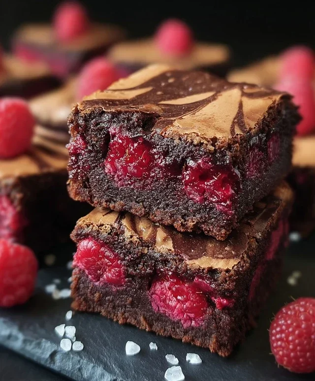 Raspberry Swirl Brownies