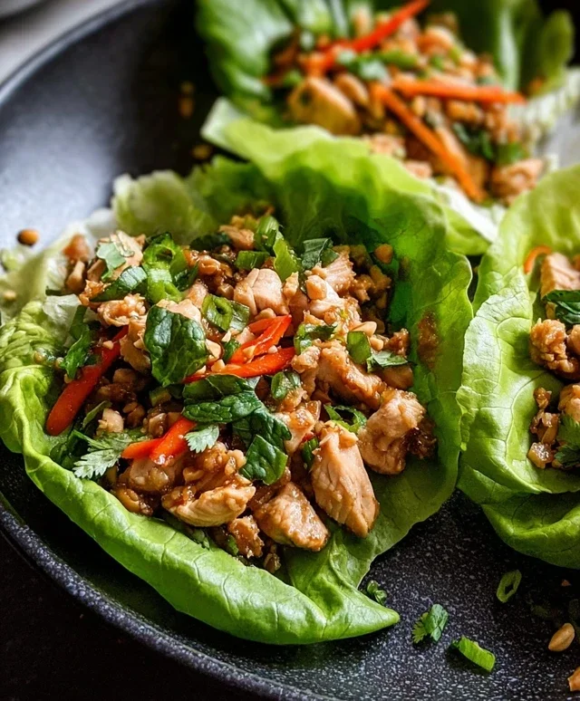 Thai Chicken Lettuce Wraps
