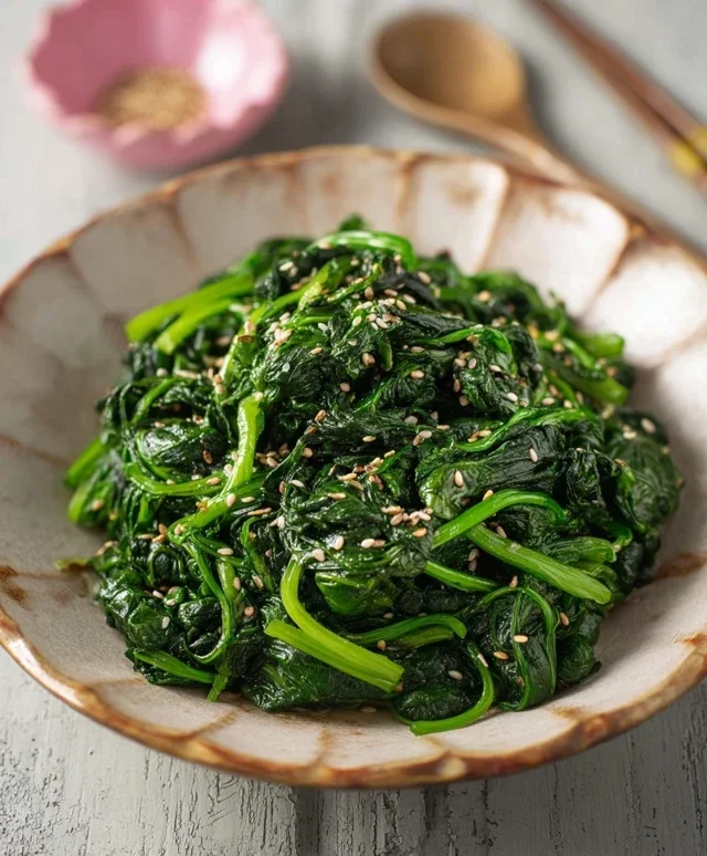 Korean Spinach Side Dish (Sigeumchi Namul)