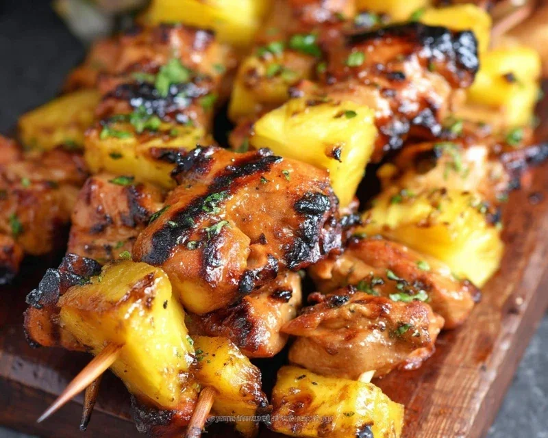 Pineapple Chicken Kebabs Recipe