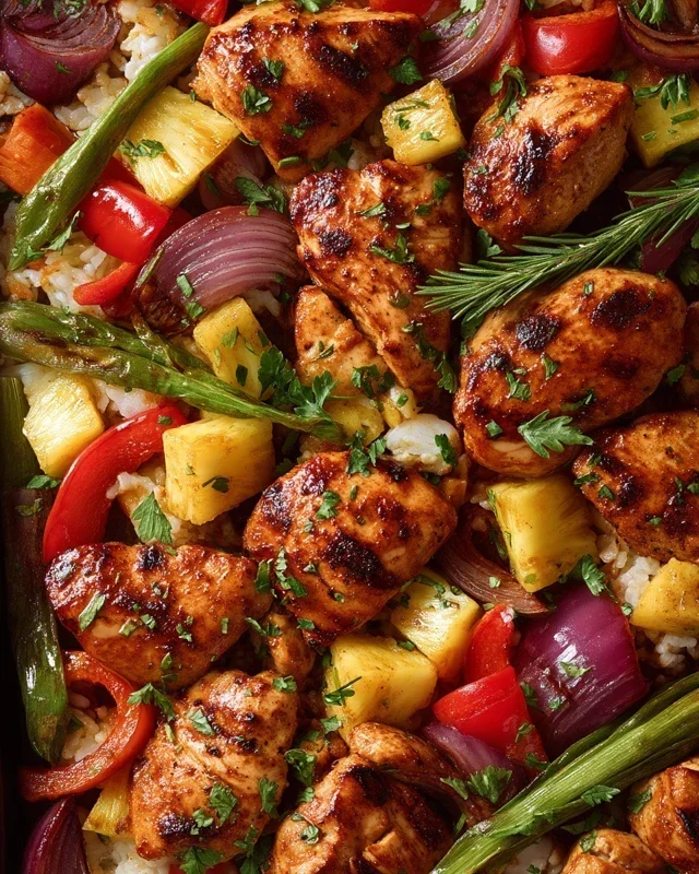 Hawaiian Chicken Sheet Pan