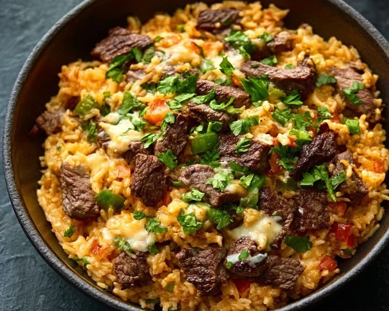 Steak Queso Rice A Flavorful Recipe
