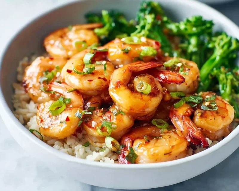 Honey Garlic Shrimp Bowls