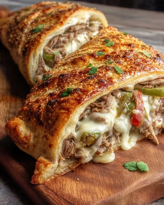 Philly Cheesesteak Stromboli