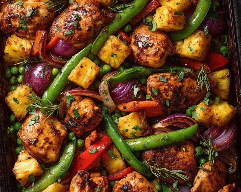 Hawaiian Chicken Sheet Pan