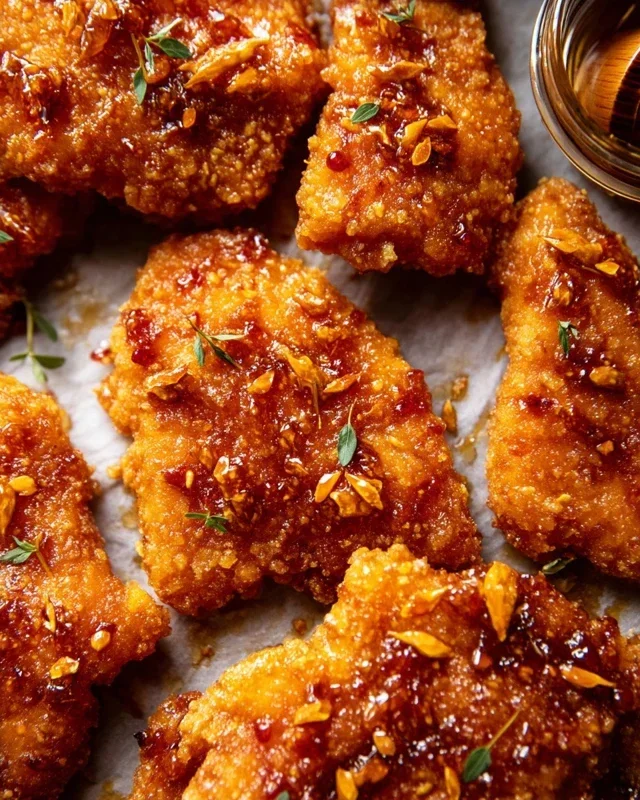 Baked Crunchy Hot Honey Chicken