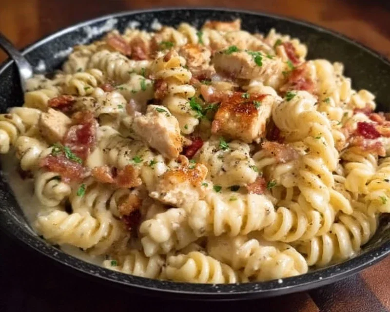 Chicken Beef Beef Bacon Ranch Pasta