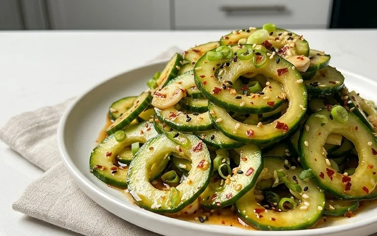 Spiral Cucumber Salad: Korean-Inspired Recipe
