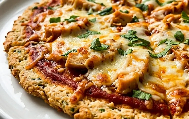 Chicken Crust Pizza (Low Carb + High Protein