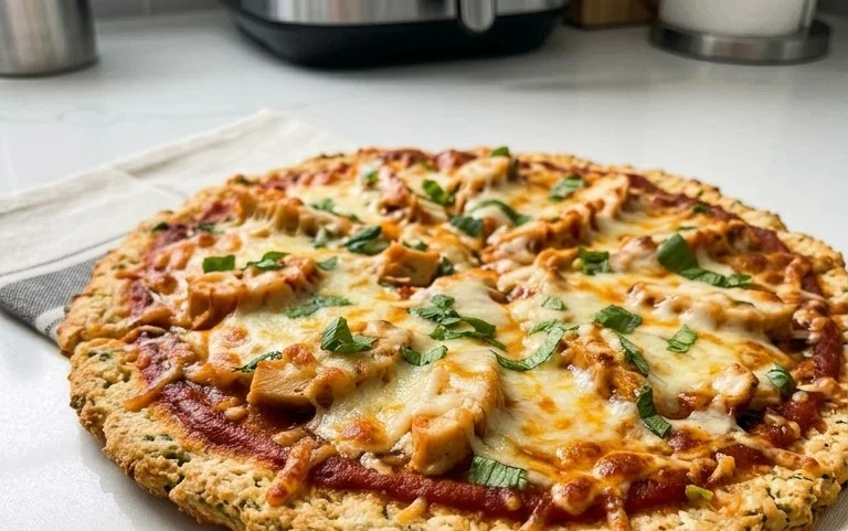 Chicken Crust Pizza (Low Carb + High Protein