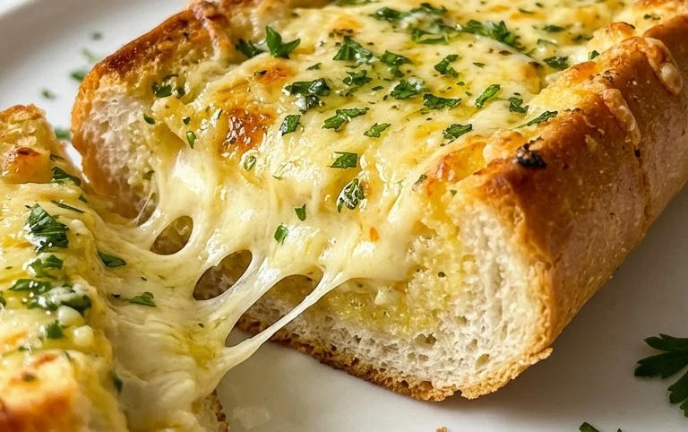 BEST CHEESY GARLIC BREAD RECIPE