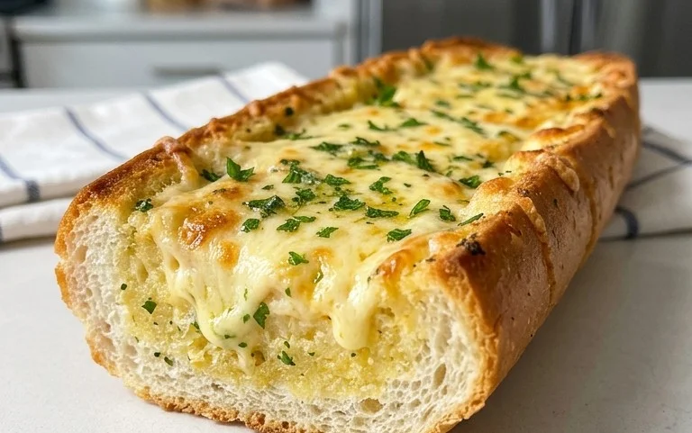 BEST CHEESY GARLIC BREAD RECIPE