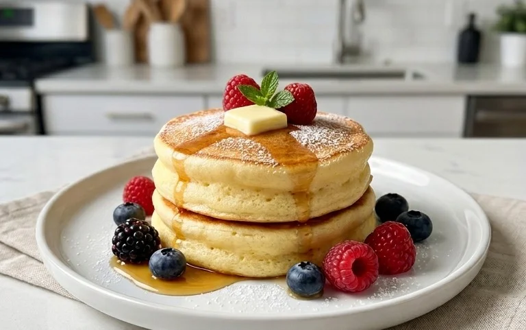 Fluffy Japanese Soufflé Pancakes