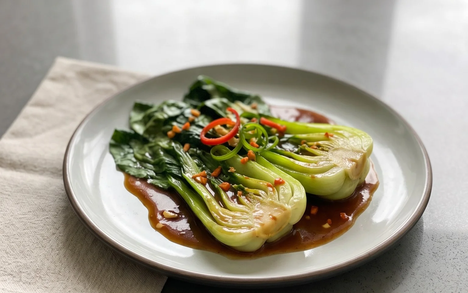 Bok Choy with Oyster Sauce