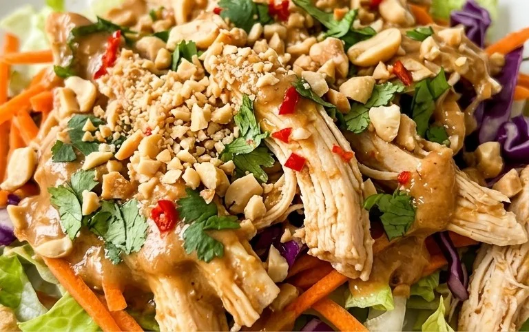 Thai Peanut Chicken Wraps