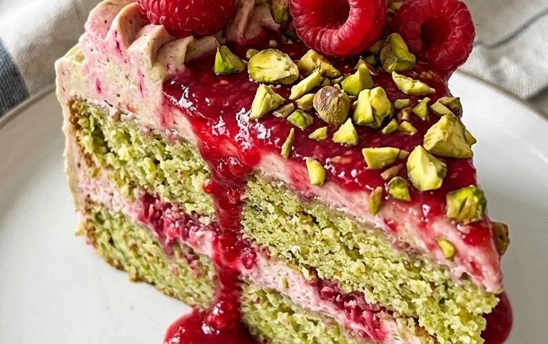 Pistachio Raspberry Cake
