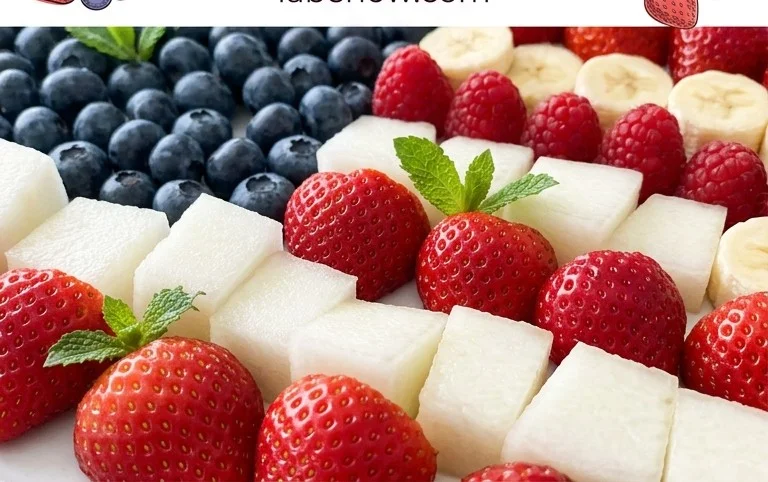4th of July Fruit Platter Idea | How to Make an American Flag