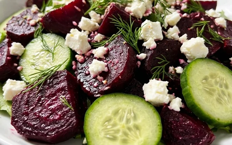 Beet Salad with Feta, Cucumbers, and Dill: A Refreshing Delight!