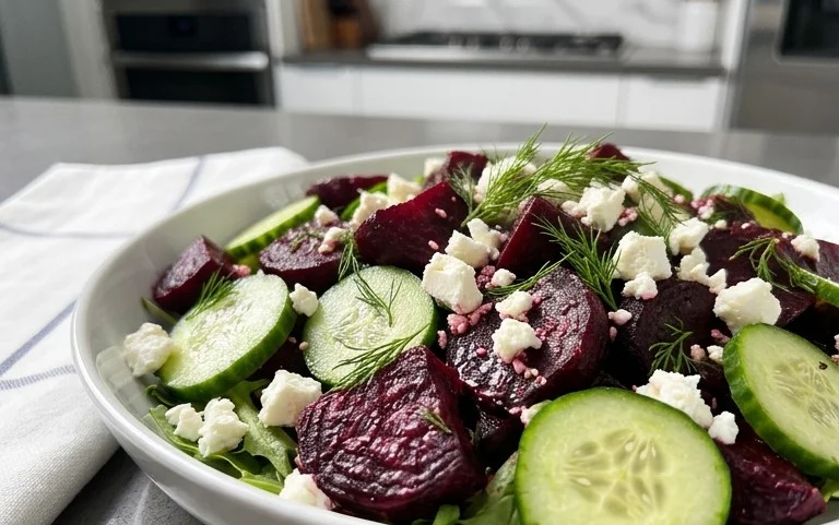 Beet Salad with Feta, Cucumbers, and Dill: A Refreshing Delight!