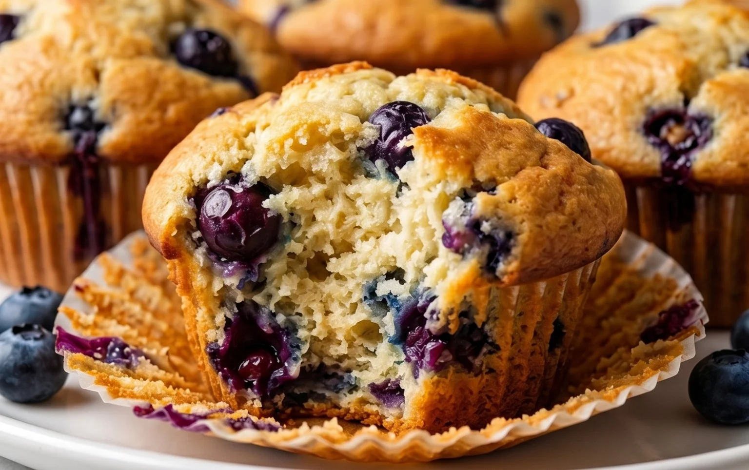 Sour Cream Blueberry Muffins
